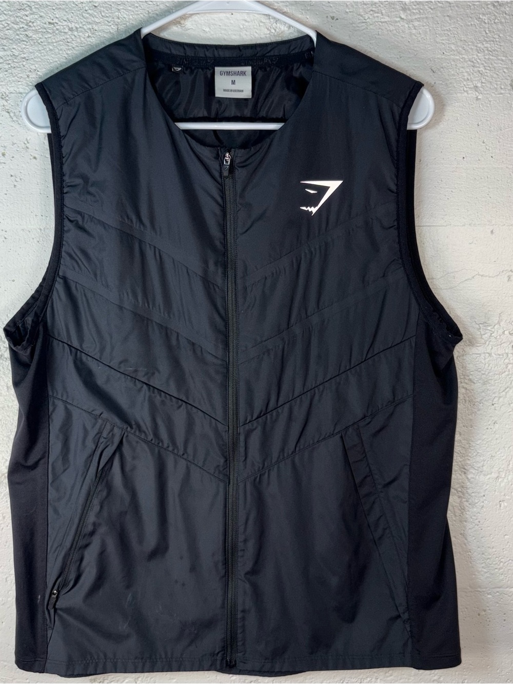 Men’s Gymshark lightweight black vest small oil spots see pics